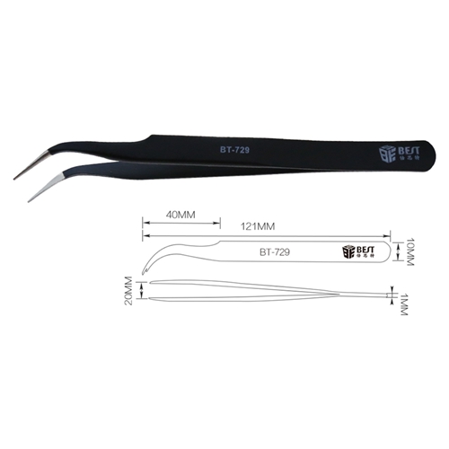 1Pc watchmaker Repair Tool Stainless Steel Industrial Anti-static Jewelry Tweezers Pick-UP Tool Set_2