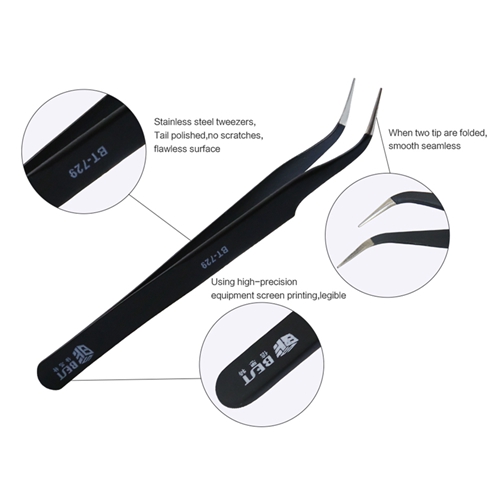 1Pc watchmaker Repair Tool Stainless Steel Industrial Anti-static Jewelry Tweezers Pick-UP Tool Set_3