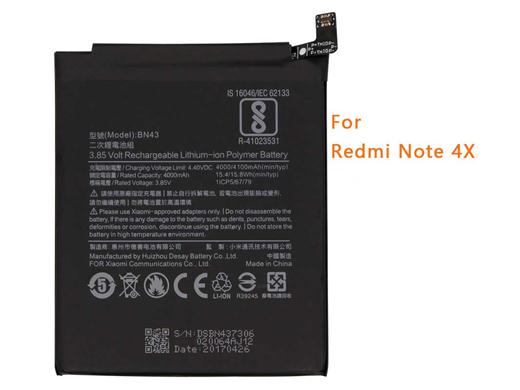 Best quality BN43 4000mAh Built-in Battery For Redmi Note 4X