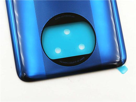 Best quality Battery Cover with Adhensive for POCO X3 NFC - Black&Blue_2