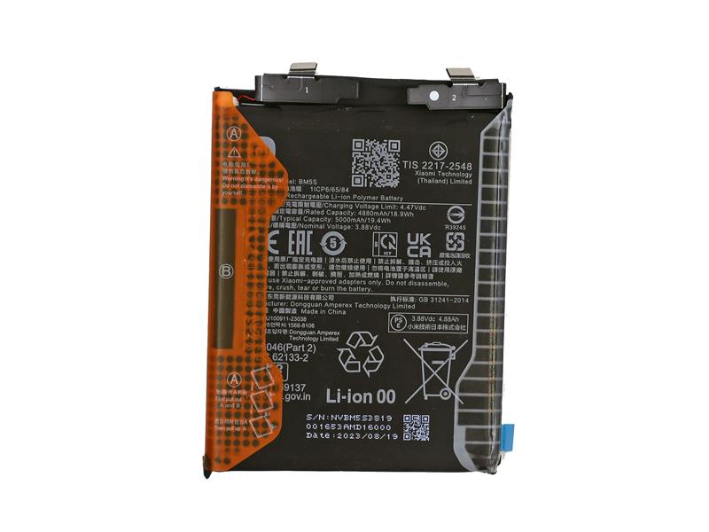 New 5000mAh BM5S Li-ion Battery with adhesive for Xiaomi 13T Pro Support 120W fast charge 
