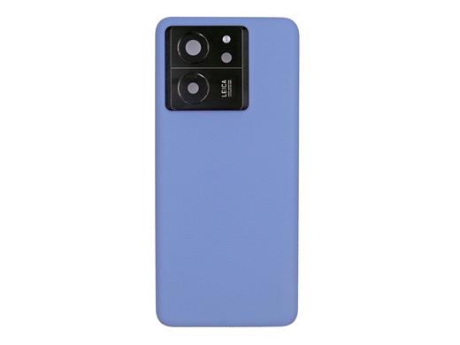 Кожаная задняя крышка батарейного отсека с держателем камеры для xiaomi 13T/13T Pro с клеем-Синий